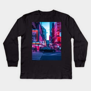 Evening sights of Akihabara Kids Long Sleeve T-Shirt